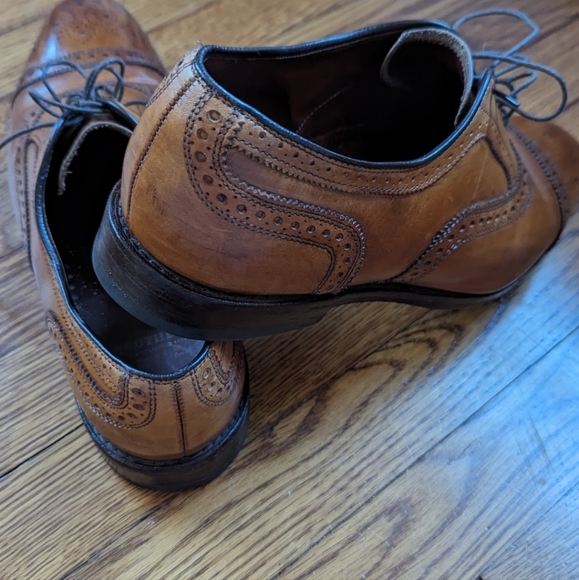 Men's Brooks Brothers Leather Cap Toe Dress Shoe Brown Size 11D - Picture 8 of 9
